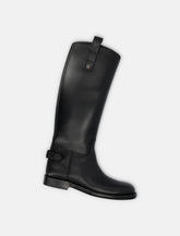 Burberry leather Cavalier boots with buckle detail - | Spazio Pritelli