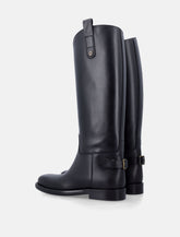 Burberry leather Cavalier boots with buckle detail - | Spazio Pritelli