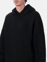 Fear of God Essentials black heavy Waffle hoodie - | Spazio Pritelli