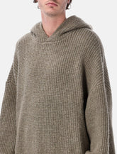 Fear of God Essentials maglia marrone con cappuccio Heavy Waffle - | Spazio Pritelli