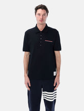Thom Browne mercerized piqué polo - | Spazio Pritelli