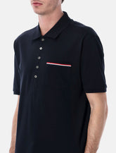 Thom Browne mercerized piqué polo - | Spazio Pritelli