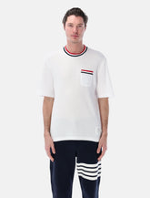 Thom Browne striped detail t-shirt - | Spazio Pritelli