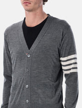 Thom Browne wool 4-Bar V-neck cardigan - | Spazio Pritelli