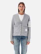 Thom Browne V-neck jersey cardigan - | Spazio Pritelli