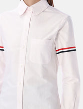 Thom Browne cotton Oxford shirt with striped armband - | Spazio Pritelli