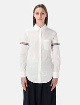 Thom Browne classic round-collar shirt - | Spazio Pritelli