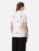 Thom Browne cotton polo shirt with embroidered horses - | Spazio Pritelli