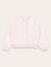 Bonpoint Cherry cotton knit cardigan for girls - | Spazio Pritelli