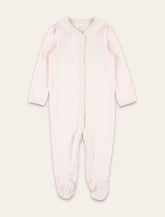 Polo Ralph Lauren baby girl floral-trim cotton coverall - | Spazio Pritelli