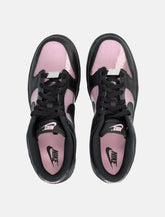 Nike Dunk Low sneakers in black leather with Pink Rise accents - | Spazio Pritelli
