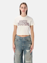 Amiri Hollywood cotton cropped baby tee - | Spazio Pritelli