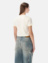 Amiri Hollywood cotton cropped baby tee - | Spazio Pritelli