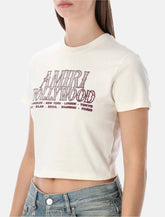 Amiri Hollywood cotton cropped baby tee - | Spazio Pritelli