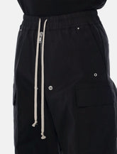 Pantaloni Cargobelas in popeline neri Rick Owens - | Spazio Pritelli