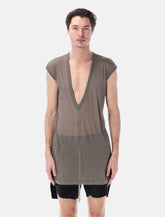 Rick Owens Dylan T with deep V neck - | Spazio Pritelli