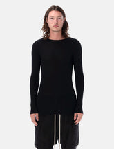 Top girocollo in lana a costine Rick Owens - | Spazio Pritelli