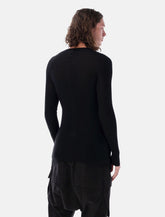 Top girocollo in lana a costine Rick Owens - | Spazio Pritelli