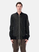 Rick Owens black leather Flight Jacket - | Spazio Pritelli