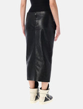 Rick Owens calf sliced leather skirt - | Spazio Pritelli