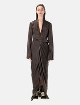 Rick Owens long wrap gown - | Spazio Pritelli