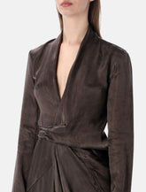 Rick Owens long wrap gown - | Spazio Pritelli