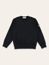 Felpa nera con taschino da bambino di Stone Island - | Spazio Pritelli