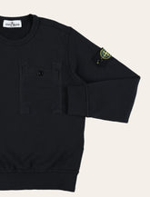 Felpa nera con taschino da bambino di Stone Island - | Spazio Pritelli