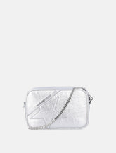 Mini Bag Golden Goose Star in pelle laminata argento - | Spazio Pritelli