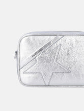 Mini Bag Golden Goose Star in pelle laminata argento - | Spazio Pritelli