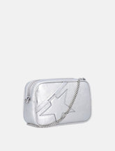 Mini Bag Golden Goose Star in pelle laminata argento - | Spazio Pritelli