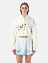 Casablanca Butterfly crop hoodie - | Spazio Pritelli