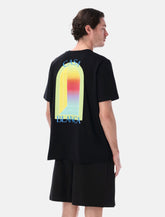 T-shirt Nera Casablanca con stampa L’Arche in Lime e Giallo - | Spazio Pritelli