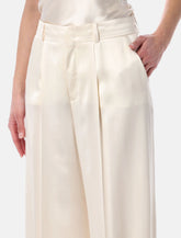 Alberta Ferretti high-waist satin wide-leg trousers - | Spazio Pritelli
