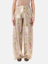Alberta Ferretti floral sequin high-waist trousers - | Spazio Pritelli