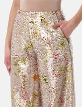 Alberta Ferretti floral sequin high-waist trousers - | Spazio Pritelli