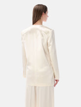 Alberta Ferretti double-breasted glossy satin jacket - | Spazio Pritelli