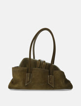 Suede Leather Asymmetric La Passeggiata Tote Bag - | Spazio Pritelli