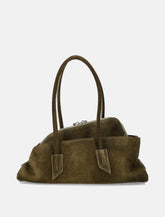 Suede Leather Asymmetric La Passeggiata Tote Bag - | Spazio Pritelli