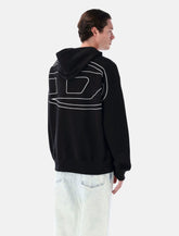 Felpa con cappuccio nera S-Macs-Hood-Megoval-D di Diesel - | Spazio Pritelli