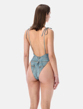 Diesel Kinsley-Dnm denim-effect deep V swimsuit - | Spazio Pritelli