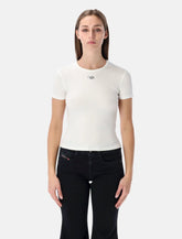 T-shirt in cotone stretch con logo Oval D Diesel - | Spazio Pritelli