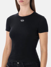 T-shirt in cotone stretch con logo Oval D Diesel - | Spazio Pritelli