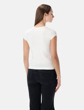 Diesel T-angie-od T-shirt with cut-out embroidered logo - | Spazio Pritelli