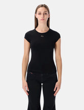 Diesel T-angie-od T-shirt with cut-out embroidered logo - | Spazio Pritelli