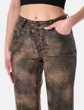 Pantaloni L-Ysa in pelle effetto denim di Diesel - | Spazio Pritelli