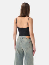 Diesel Bodysuit Ribbed Button Front Charcoal - | Spazio Pritelli