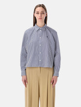 Polo Ralph Lauren camicia cropped a righe in cotone dal taglio boxy - | Spazio Pritelli