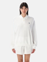 Felpa bianca con colletto polo di Polo Ralph Lauren - | Spazio Pritelli