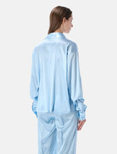 Tom Ford polo in raso di seta stretch con logo TF - | Spazio Pritelli